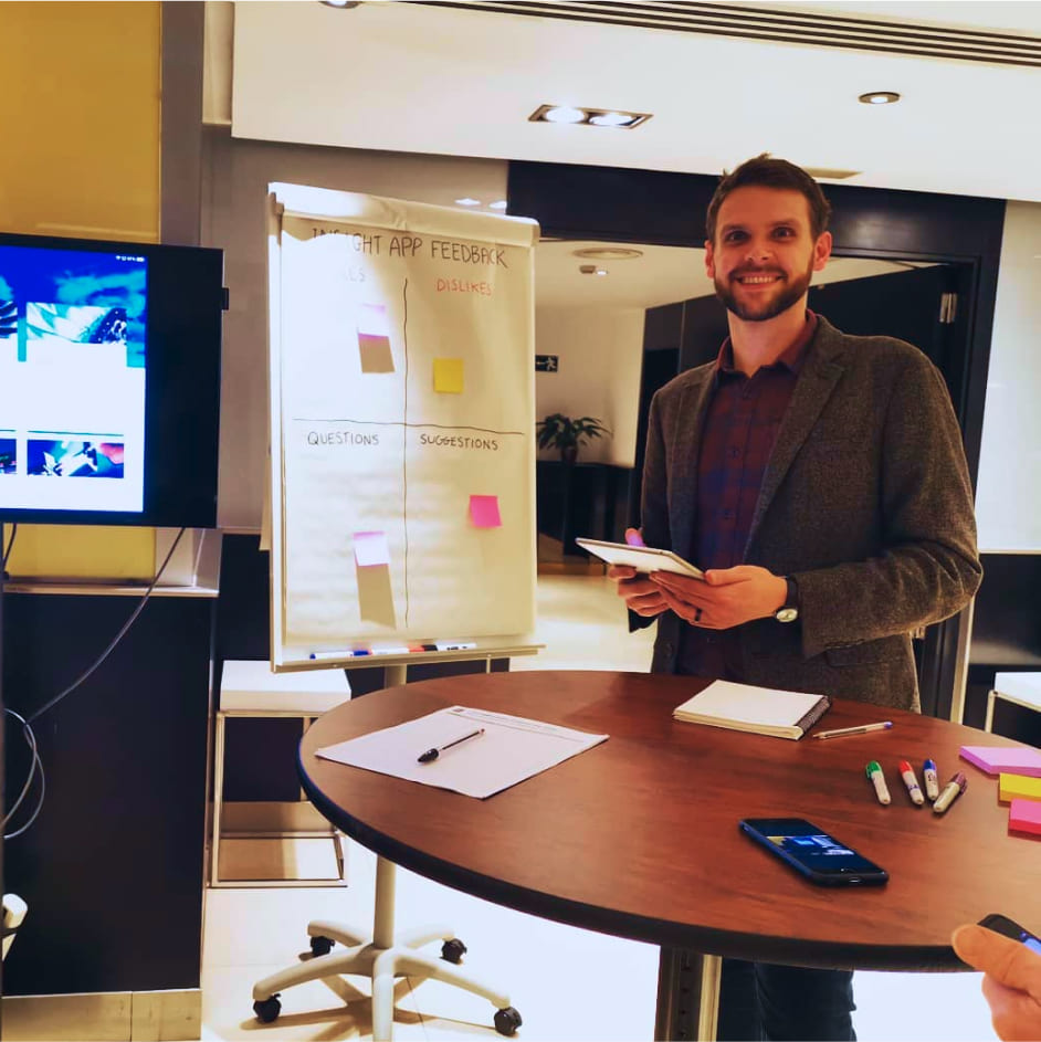Jason running a workshop